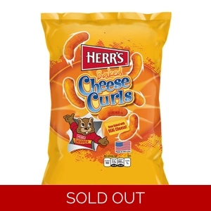 Herr's Baked Cheese Curls 198g Bag - American Snacks